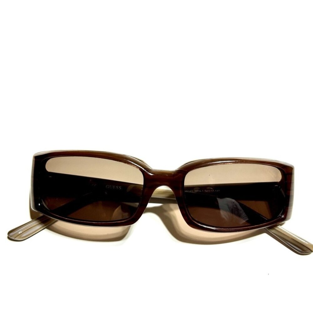 GUESS GU6140 HORN BROWN 54-17-140 Sunglasses Hrn-1
